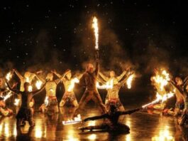 cirque of flame where dance meets pyrotechnics in a mesmerizing spectacle